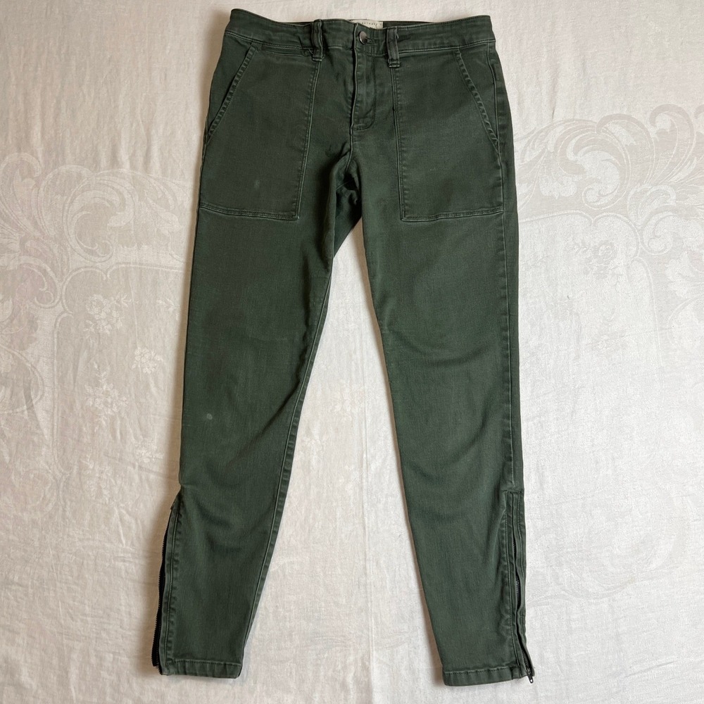 Sanctuary Cargo Pants  Women's Size 27 Standard Surplus‎ Green Zipper Ankle